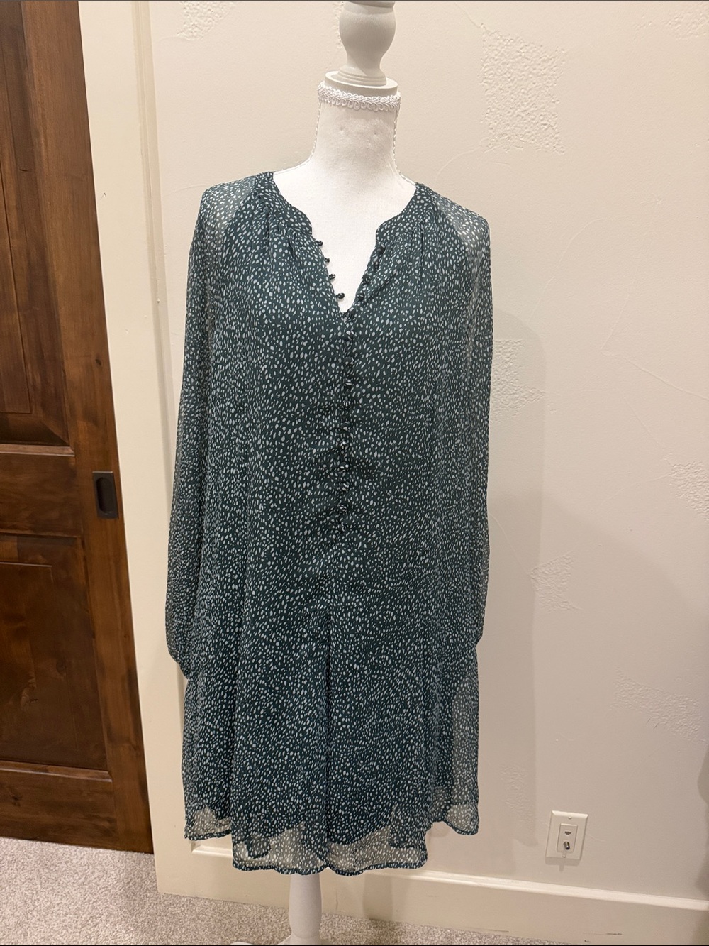 Joie Green Animal spot dress